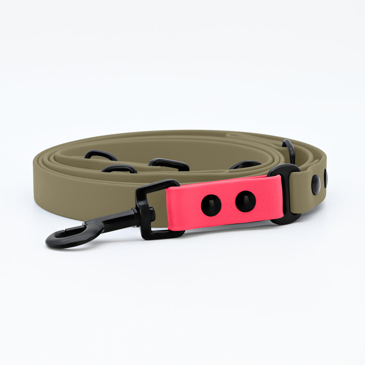 Biothane Hundeleine beige und pink