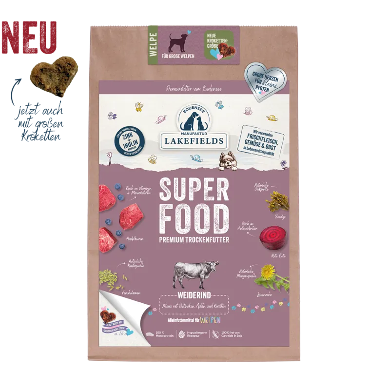 SUPERFOOD Komplettmenü RIND | grosse Welpen