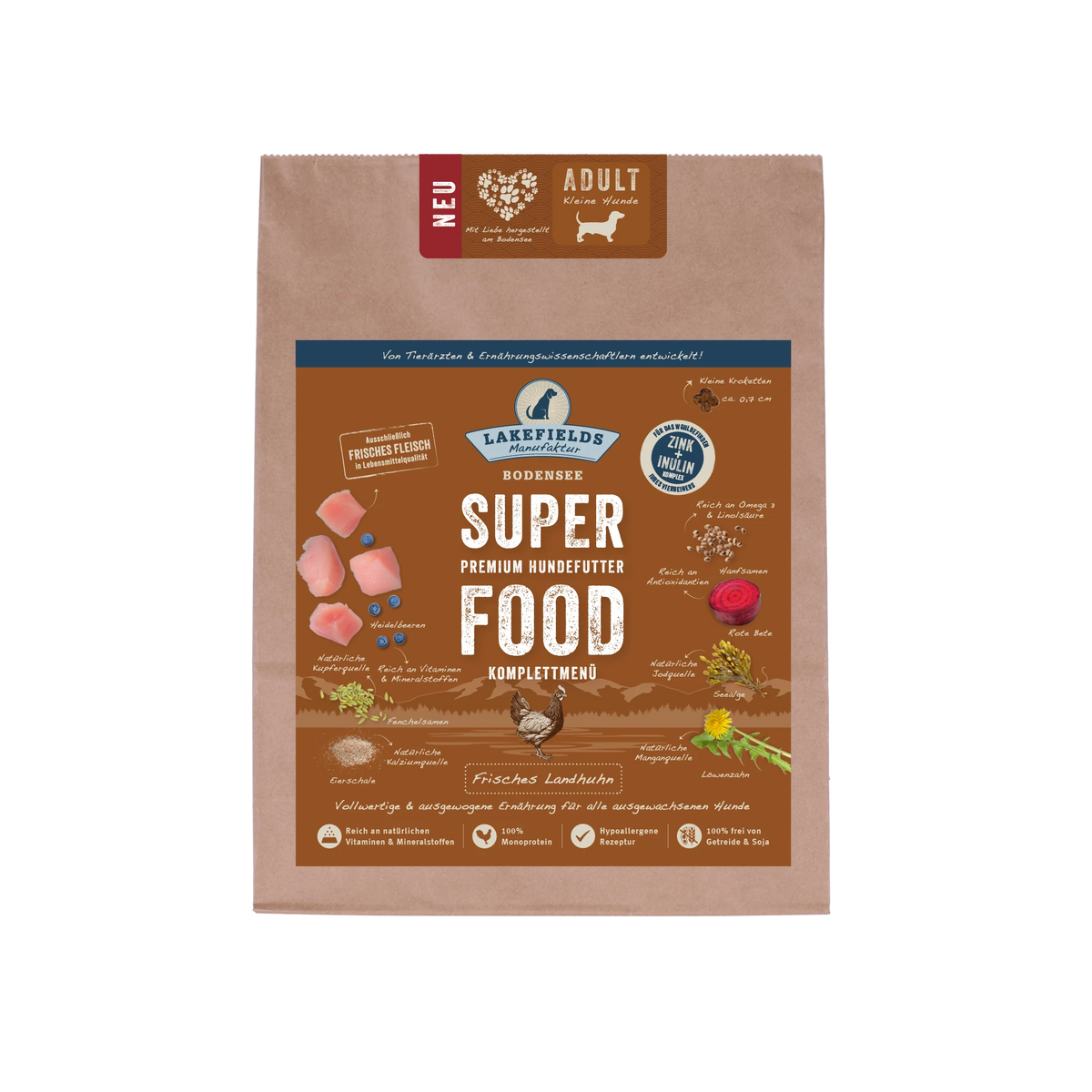 SUPERFOOD Komplettmenü HUHN | kleine Hunde