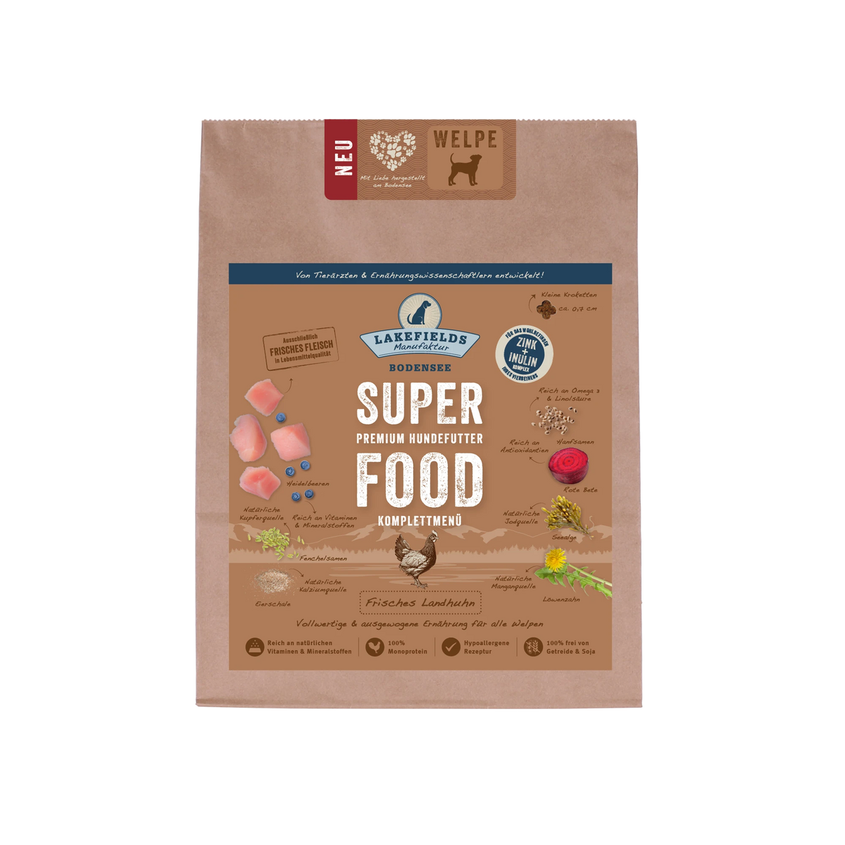 SUPERFOOD Komplettmenü HUHN | Welpe