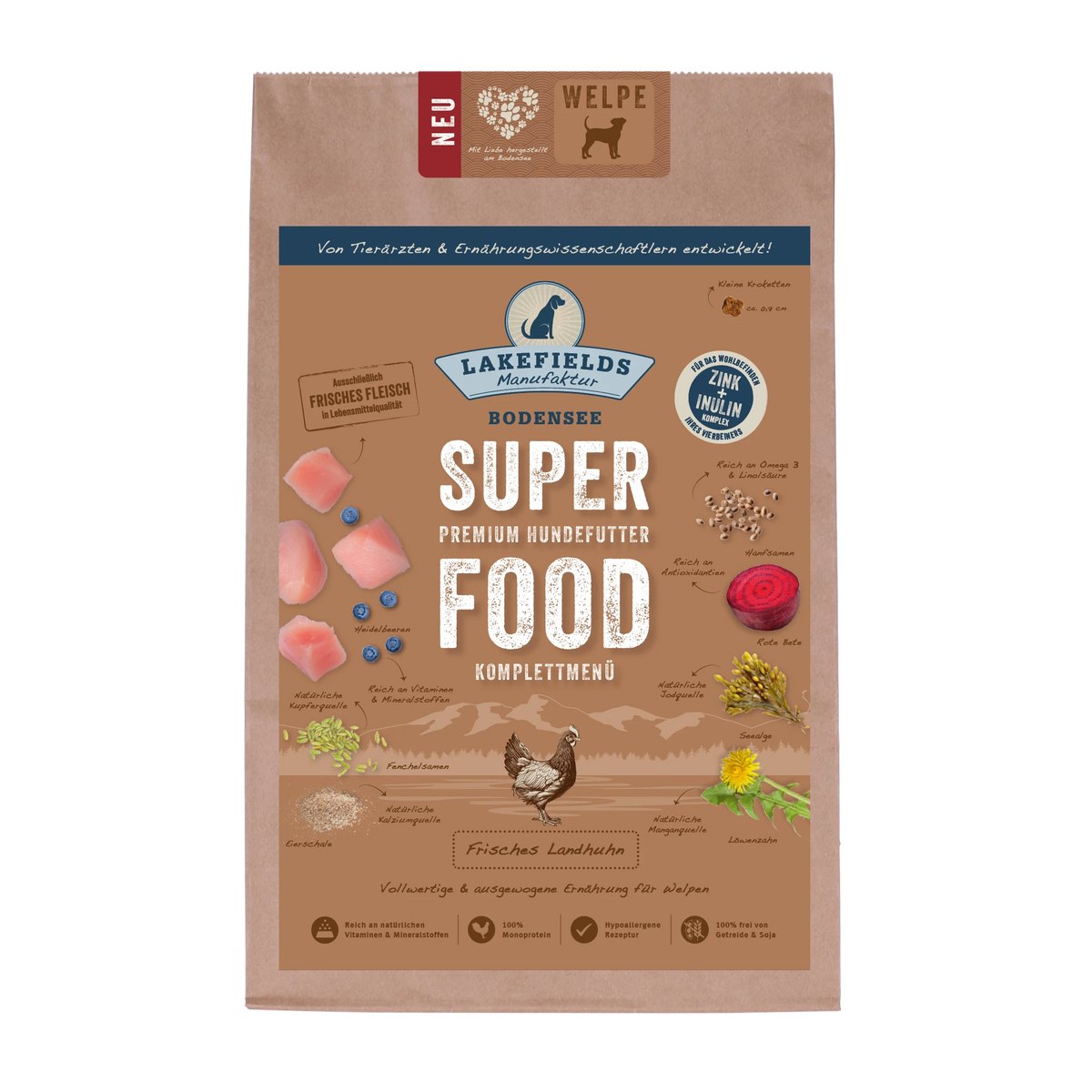 SUPERFOOD Komplettmenü HUHN | Welpe